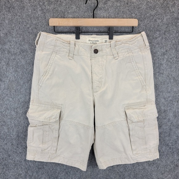 Abercrombie & Fitch Other - Abercrombie Fitch Shorts Mens‎ 32 Khaki Tan Heavy Cargo Distressed Military Y2K
